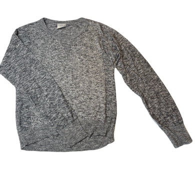 Girls Emerson, grey & silver metallic knit sweater / jumper, EUC, size 14,  