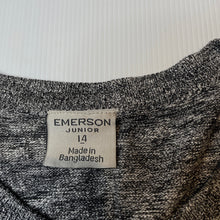 Load image into Gallery viewer, Girls Emerson, grey &amp; silver metallic knit sweater / jumper, EUC, size 14,  
