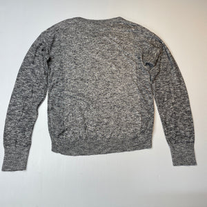 Girls Emerson, grey & silver metallic knit sweater / jumper, EUC, size 14,  