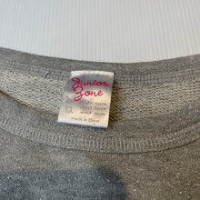 Load image into Gallery viewer, Girls Junior Zone, grey &amp; silver metallic lightweight sweater / jumper, GUC, size 12,  