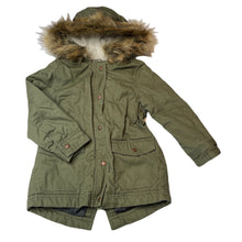 Load image into Gallery viewer, Girls Cotton On, khaki cotton hooded jacket / coat, EUC, size 3-4,  