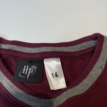 Load image into Gallery viewer, Girls Harry Potter, Hogwarts fleece lined sweater / jumper, EUC, size 14,  