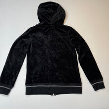 Load image into Gallery viewer, Girls Tilii, black velour zip hoodie sweater, EUC, size 12,  