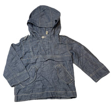 Load image into Gallery viewer, unisex GAP, chambray cotton hooded top, NEW, size 3,  