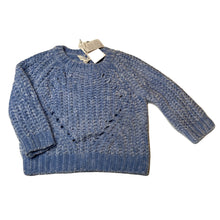 Load image into Gallery viewer, Girls Pumpkin Patch, blue chenille sweater / jumper, NEW, size 2,  
