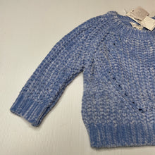 Load image into Gallery viewer, Girls Pumpkin Patch, blue chenille sweater / jumper, NEW, size 2,  