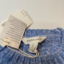 Load image into Gallery viewer, Girls Pumpkin Patch, blue chenille sweater / jumper, NEW, size 2,  