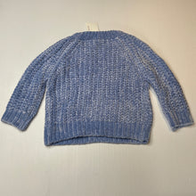 Load image into Gallery viewer, Girls Pumpkin Patch, blue chenille sweater / jumper, NEW, size 2,  
