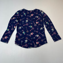 Load image into Gallery viewer, Girls Target, navy stretchy long sleeve top, birds, EUC, size 4,  