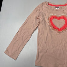 Load image into Gallery viewer, Girls Target, cotton long sleeve top, heart, GUC, size 6,  