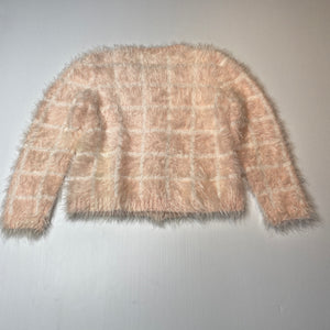 Girls Target, fluffy stretchy knit cardigan, FUC, size 7,  