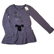 Load image into Gallery viewer, Girls Pumpkin Patch, striped long sleeve peplum top, butterfly, NEW, size 10,  