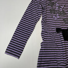 Load image into Gallery viewer, Girls Pumpkin Patch, striped long sleeve peplum top, butterfly, NEW, size 10,  