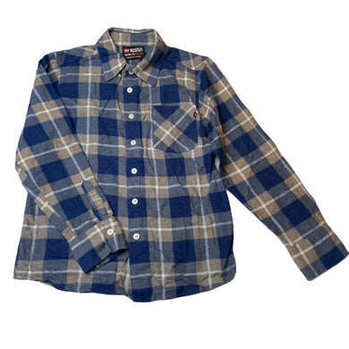 Boys Shock Resistant, flannel cotton long sleeve shirt, EUC, size 10,  