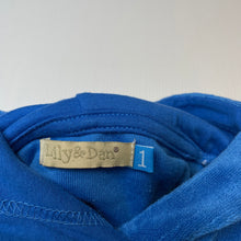 Load image into Gallery viewer, unisex Lily &amp; Dan, terry hooded beach cover top, EUC, size 1,  