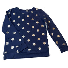 Load image into Gallery viewer, Girls Miss Understood, fleece lined navy &amp; silver spot sweater, EUC, size 12,  