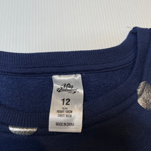 Load image into Gallery viewer, Girls Miss Understood, fleece lined navy &amp; silver spot sweater, EUC, size 12,  