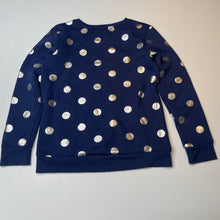 Load image into Gallery viewer, Girls Miss Understood, fleece lined navy &amp; silver spot sweater, EUC, size 12,  