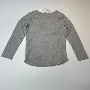 Girls Anko, grey cotton long sleeve tee / top, NEW, size 5,  