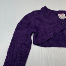Load image into Gallery viewer, Girls Kids Stuff, purple knit bolero cardigan, EUC, size 4,  