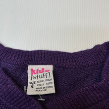 Load image into Gallery viewer, Girls Kids Stuff, purple knit bolero cardigan, EUC, size 4,  