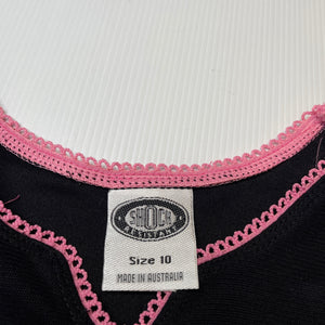 Girls Shock Resistant, vintage lightweight long sleeve top, FUC, size 10,  
