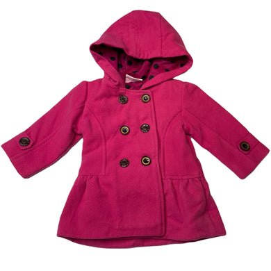 Girls Mango, pink hooded jacket / coat, GUC, size 1,  