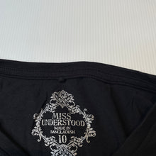 Load image into Gallery viewer, Girls Miss Understood, black cotton long sleeve tee / top, EUC, size 10,  