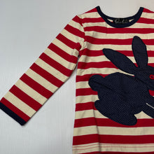 Load image into Gallery viewer, Girls Oobi, stripe stretchy long sleeve top, rabbit, EUC, size 5,  