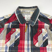 Load image into Gallery viewer, Boys Country Road, thick cotton zip up long sleeve shirt, light mark back left cuff, FUC, size 5,  