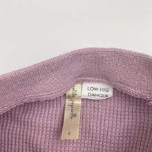 Load image into Gallery viewer, Girls Petite Papinelle, waffle long sleeve pyjama top, FUC, size 6,  