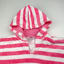 Load image into Gallery viewer, Girls Baby Berry, cotton hooded poncho towel, FUC, size 00-0,  