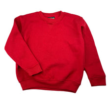 Load image into Gallery viewer, unisex School Zone, red fleece lined sweater / jumper, EUC, size 6,  