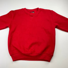 Load image into Gallery viewer, unisex School Zone, red fleece lined sweater / jumper, EUC, size 6,  