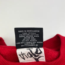 Load image into Gallery viewer, unisex School Zone, red fleece lined sweater / jumper, EUC, size 6,  