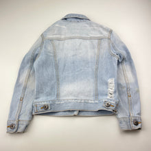Load image into Gallery viewer, Girls Bardot Junior, distressed denim jacket, marks back right sleeve, FUC, size 5,  
