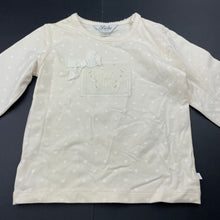 Load image into Gallery viewer, Girls Bebe by Minihaha, cream stretchy long sleeve top, EUC, size 2,  