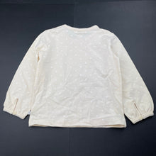 Load image into Gallery viewer, Girls Bebe by Minihaha, cream stretchy long sleeve top, EUC, size 2,  
