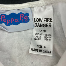 Load image into Gallery viewer, Girls Peppa Pig, soft feel long sleeve pyjama top, NEW, size 4,  