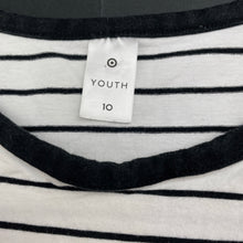 Load image into Gallery viewer, Girls Target, striped cotton cropped tee / top, GUC, size 10,  