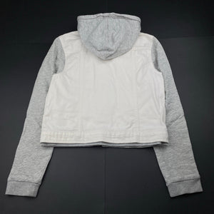 Girls Target, white denim hooded jacket, FUC, size 14,  