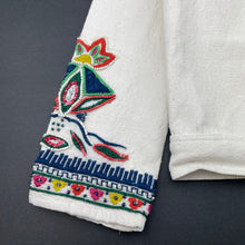 Load image into Gallery viewer, Girls Zara, beaded denim jacket, small marks, FUC, size 8,  