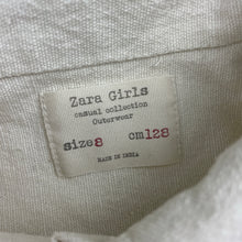 Load image into Gallery viewer, Girls Zara, beaded denim jacket, small marks, FUC, size 8,  
