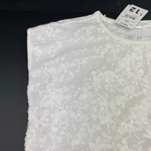 Load image into Gallery viewer, Girls Clothing &amp; Co, white sequin tee / top, NEW, size 10,  