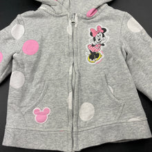 Load image into Gallery viewer, Girls Disney, Minnie Mouse fleece lined zip hoodie sweater, GUC, size 2,  