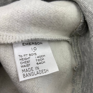 Boys Emerson, grey fleece lined sweater / jumper, EUC, size 10,  