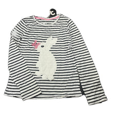 Load image into Gallery viewer, Girls Pavement, striped cotton long sleeve top, rabbit, NEW, size 12,  