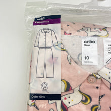 Load image into Gallery viewer, Girls Anko, flannel cotton winter pyjamas, NEW, size 10,  