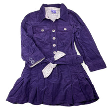 Load image into Gallery viewer, Girls Pumpkin Patch, lightweight corduroy cotton long sleeve dress, EUC, size 5, L: 55cm