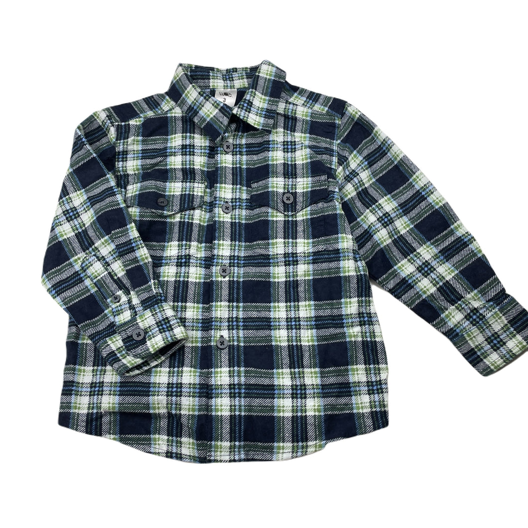 Boys H&T, flannel cotton long sleeve shirt, EUC, size 3,  